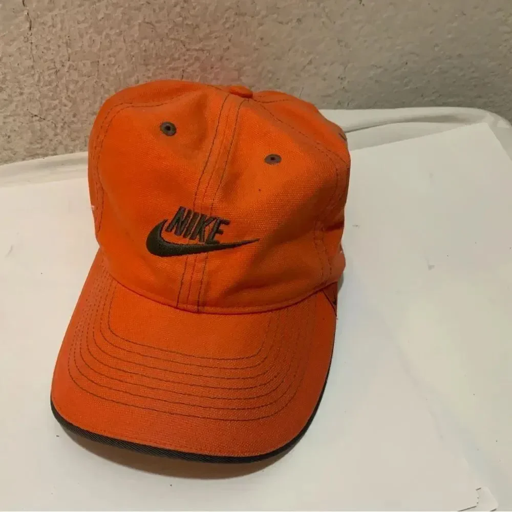 Vintage Nike Fitted Hat Cap L/XL Orange